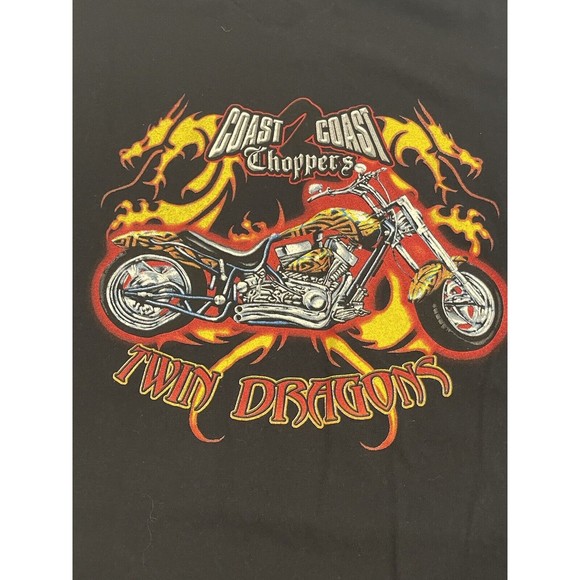 Vintage Coast 2 To Coast Choppers Twin Dragons Motorcycle T Shirt Sleeveless - Picture 7 of 15